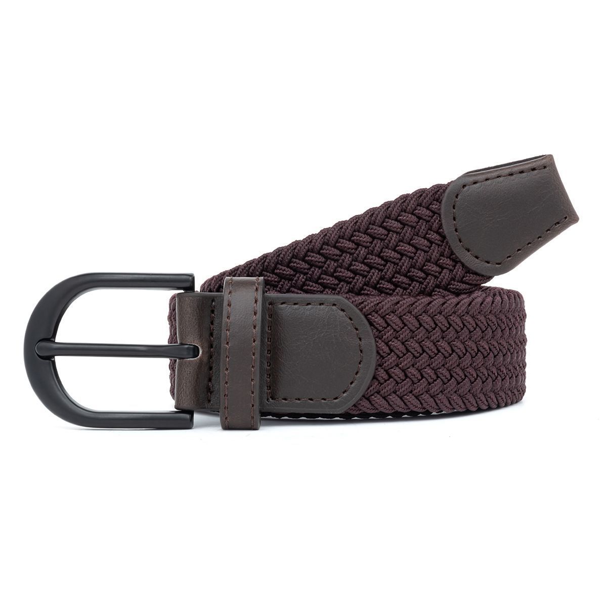 Men's Woven Belt Brown 02