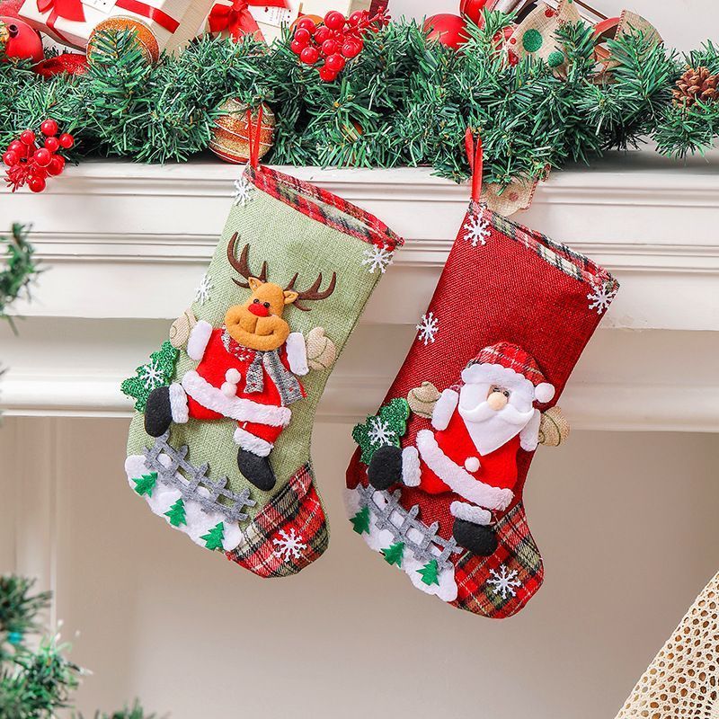 2pcs Bear Christmas Stocking