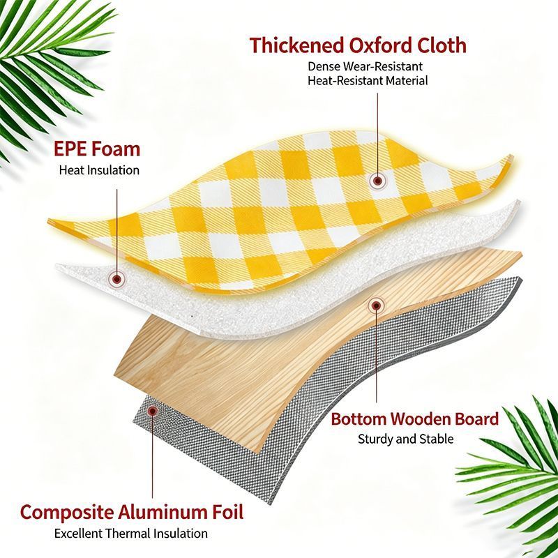 Thickened Foldable Aluminum Foil Insulated Picnic Basket-Red chequered pattern