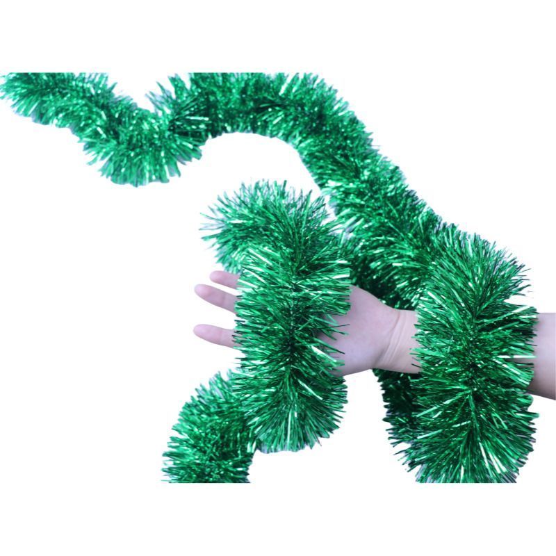Thick Tinsel Garland 2M Party Decor Green 5pcs