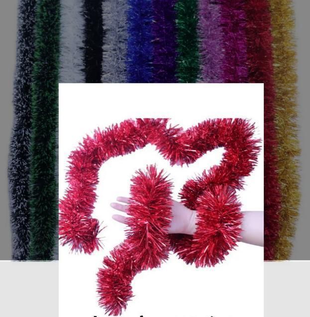 Thick Tinsel Garland 2M Party Decor Purple 5pcs