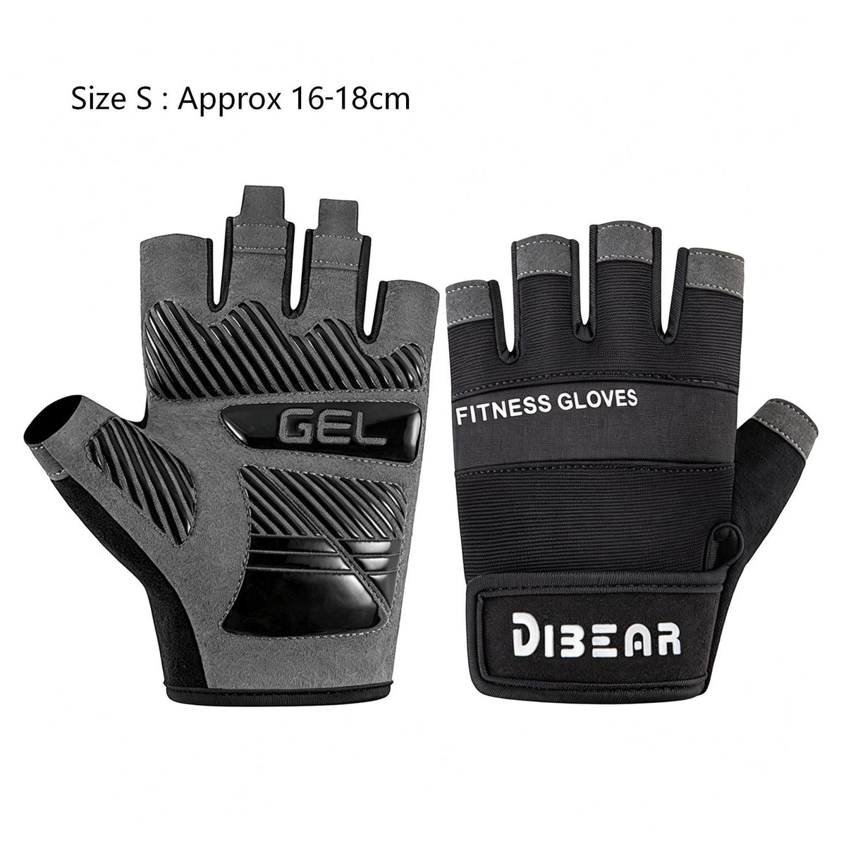 Fitness Protective Gloves, Black, Size S