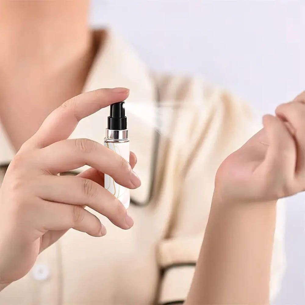 Clean Mint Cyan Shade 5ml Bottom Refill Perfume Vial, Portable Compact Travel Fragrance Container 3 Pack, Mint Cyan