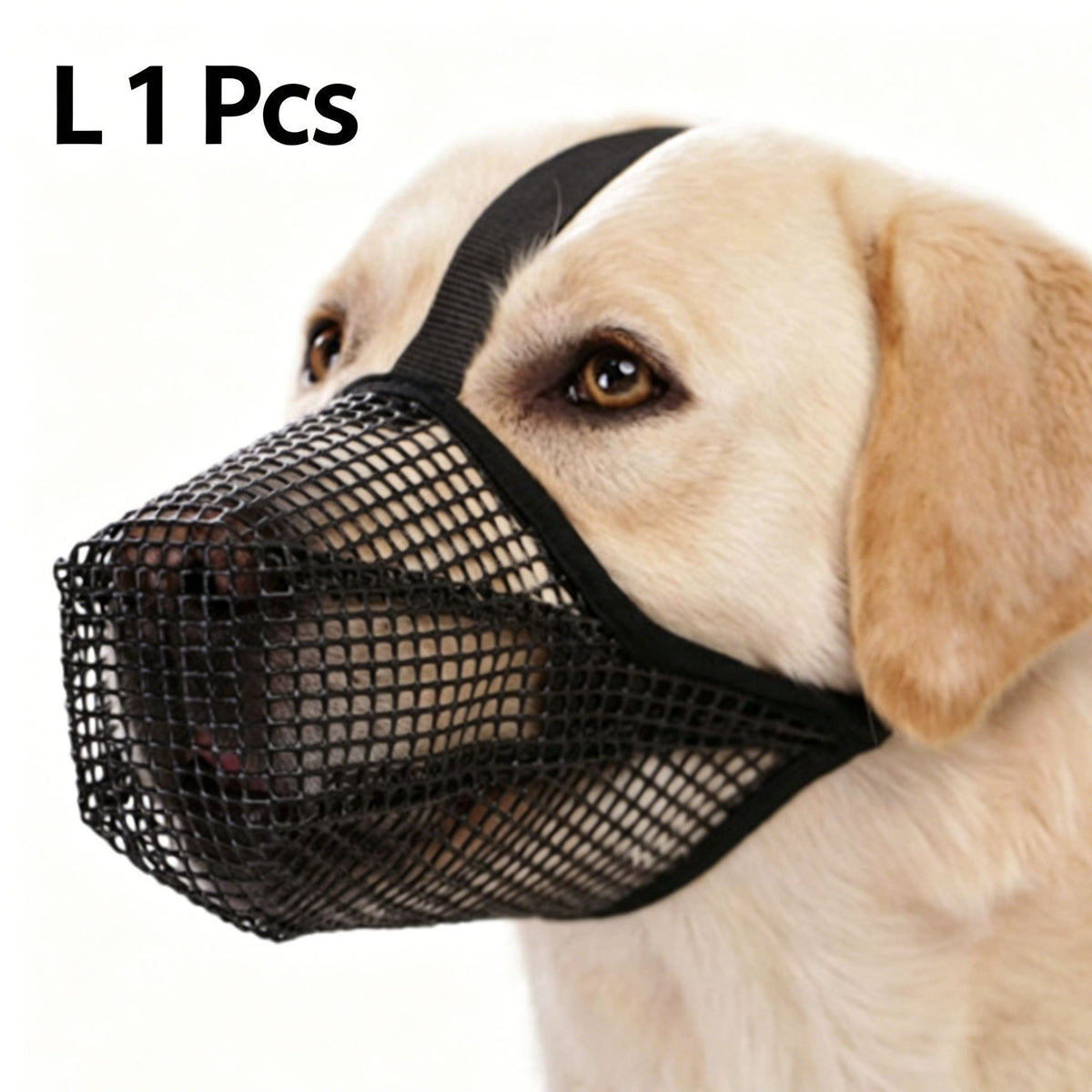 Black Mesh Dog Muzzle L, Drinkable