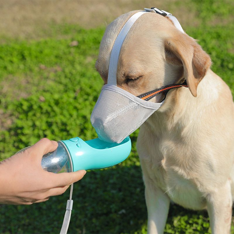 Grey Mesh Dog Muzzle M, Drinkable