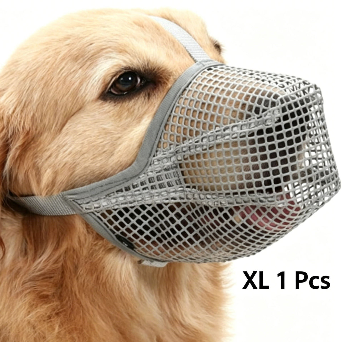 Grey Mesh Dog Muzzle XL, Drinkable