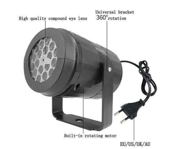 Holiday Snow Projection Lamp, Christmas & Halloween Ambient Lighting, Compact Decorative Night Light For Themed Party Arrangement