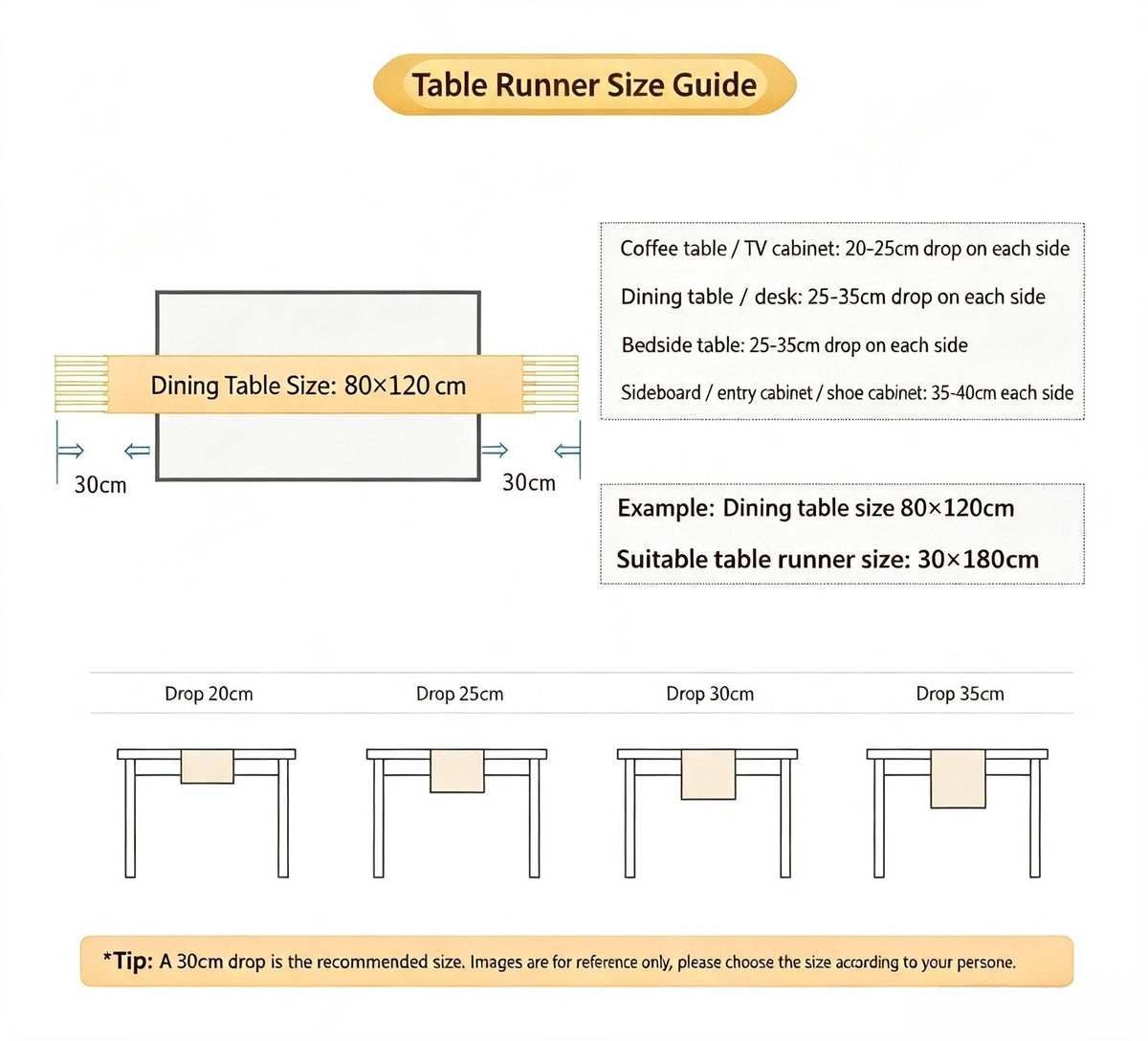 Decorative Christmas Table Runner, Long Table Ornament For Xmas Gathering, Indoor Cabinet Accessory, 33*300cm, Pattern 12