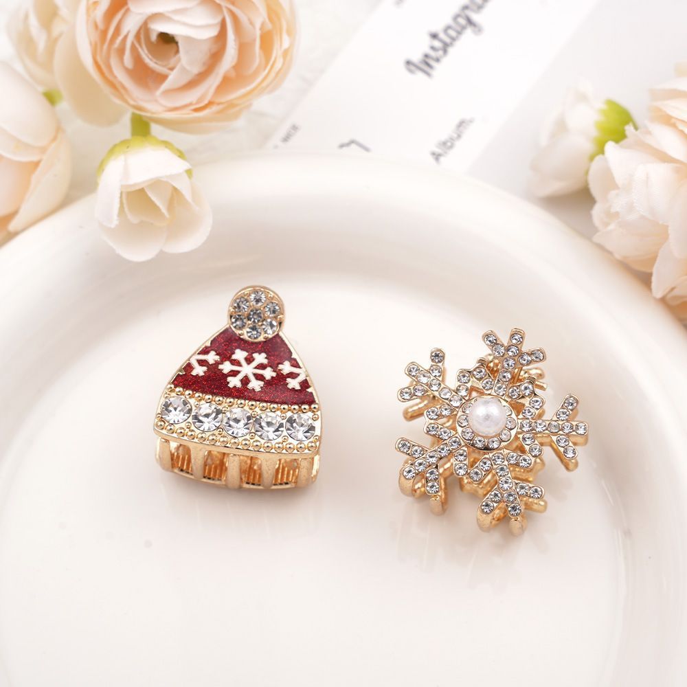 Cartoon Metal Shark Hair Clip, Christmas Tree Alloy Hair Claw, Xmas Party Women Hair Accessory