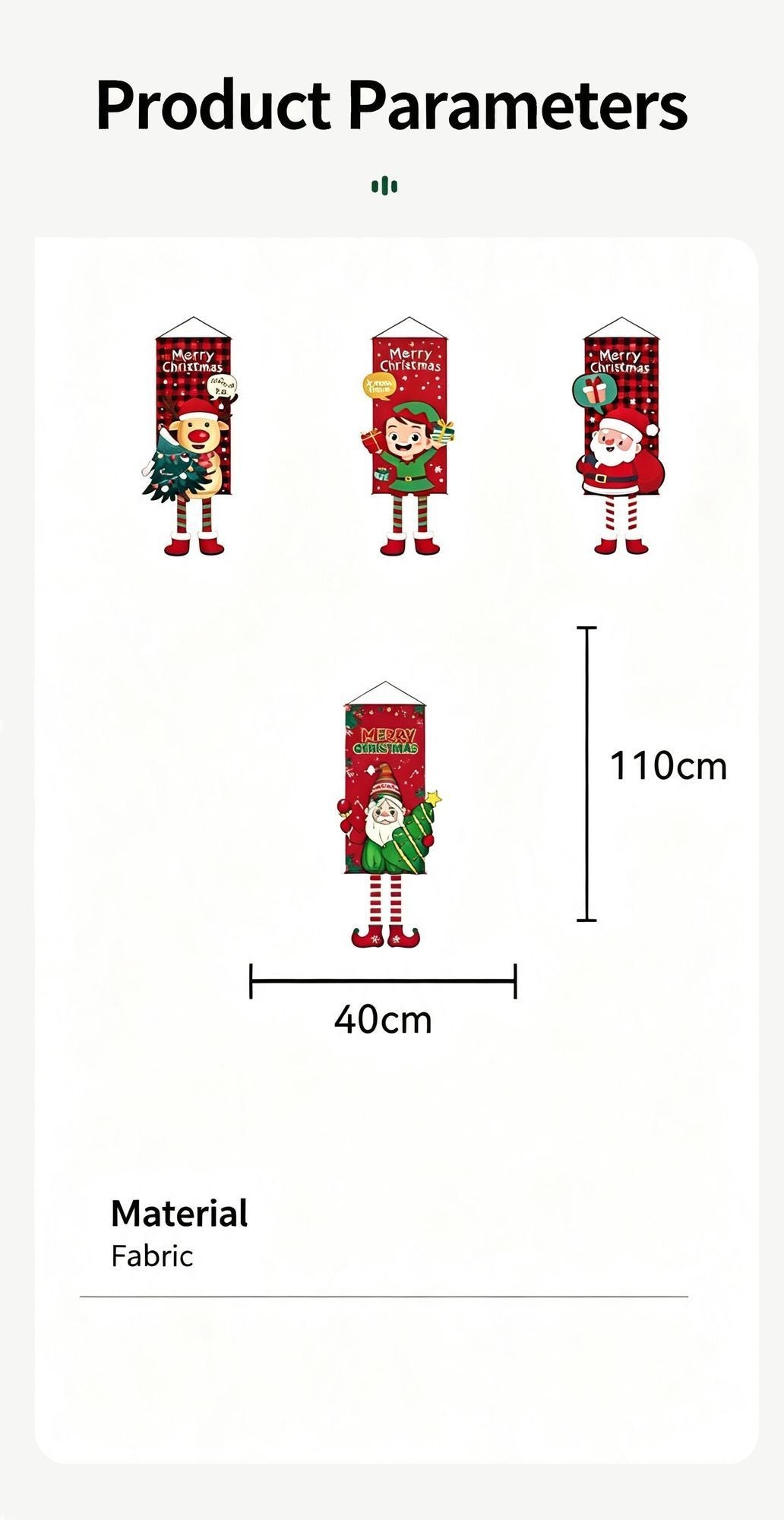 Red Snowman Hanging Tapestry, Christmas & Halloween Creative Printed Party Prop, 110*40cm
