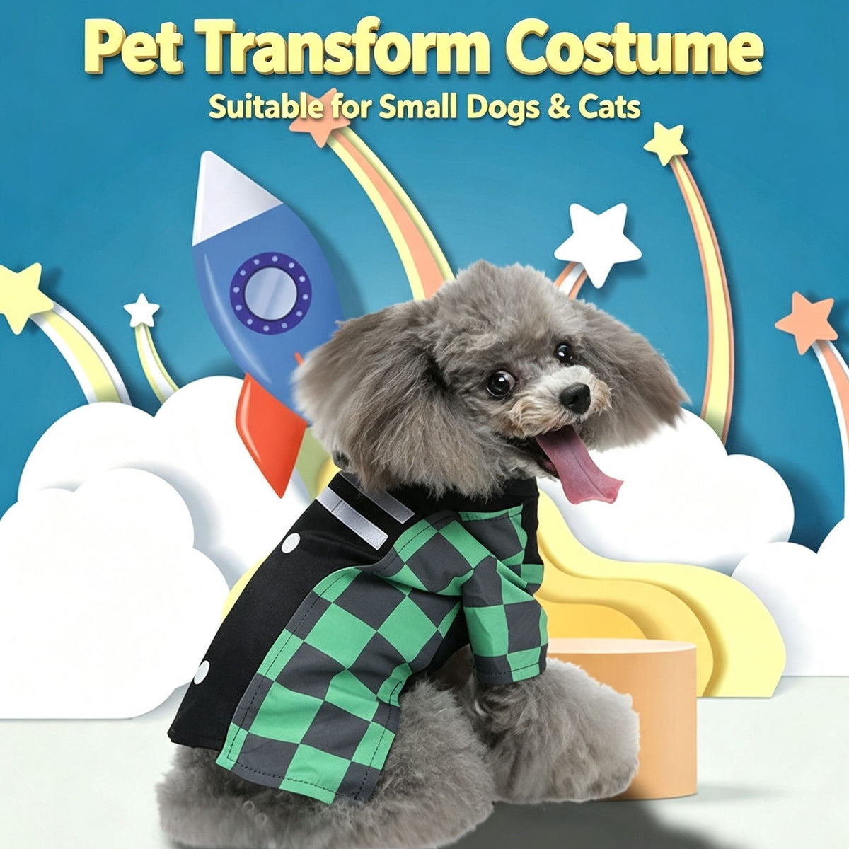 S Size Arctic Dream Pet Costume, Fancy Dress for Halloween & Christmas, Lightweight for 2-3 kg Dogs and Cats