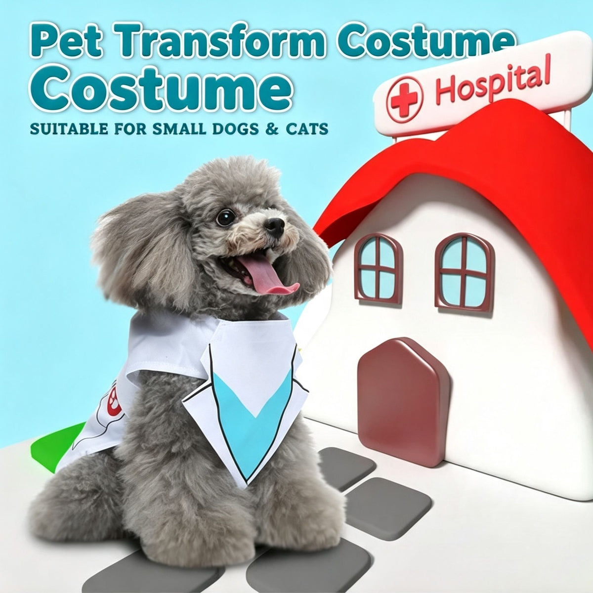 S Size Meadow Sprout Pet Costume, Fancy Dress for Halloween & Christmas, Lightweight for 2-3 kg Dogs and Cats