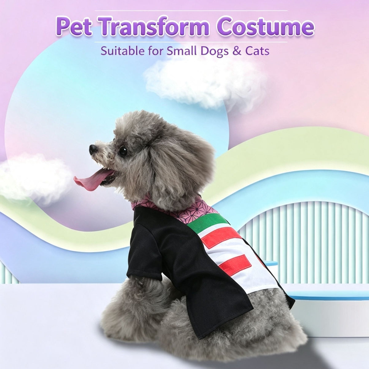 S Size Meadow Sprout Pet Costume, Fancy Dress for Halloween & Christmas, Lightweight for 2-3 kg Dogs and Cats