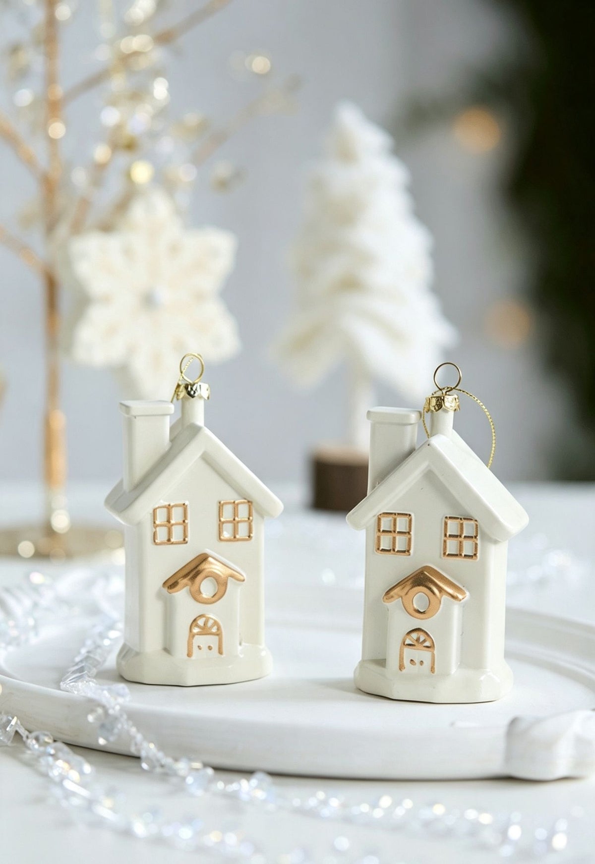 Creative Hanging Ornaments for Christmas & Halloween, Wreath Snowflake Tree Pendants, Scene Layout Party Decor, Nutcracker Shaped Hanging Decor
