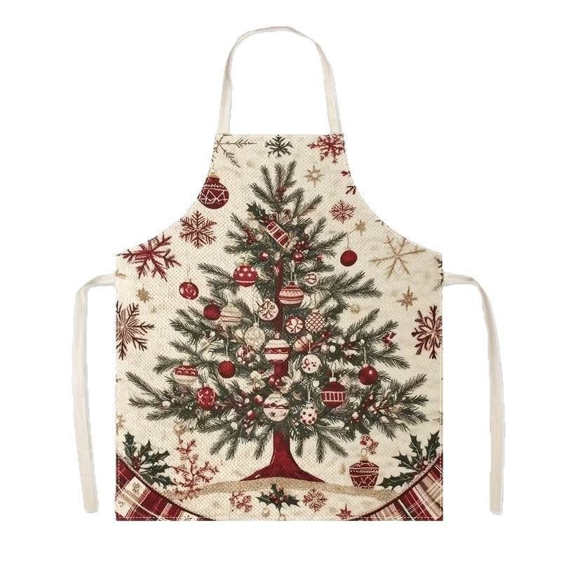 Classic Christmas & Halloween Apron, 56x45 cm Heavy Cotton Linen, sturdy and durable, standard fit, perfect for everyday kitchen tasks and party hosting.