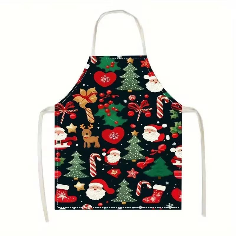Cheer Christmas & Halloween Apron, 56x45 cm Light Cotton Linen, lightweight and breathable, standard fit, machine washable for effortless care.