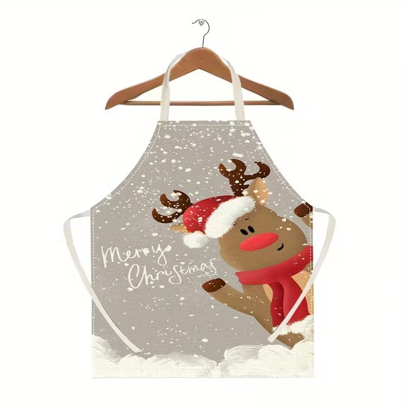 Starry Christmas & Halloween Apron, 56x45 cm Heavy Cotton Linen, sturdy and durable, standard fit, stylish design that stands out at any party.