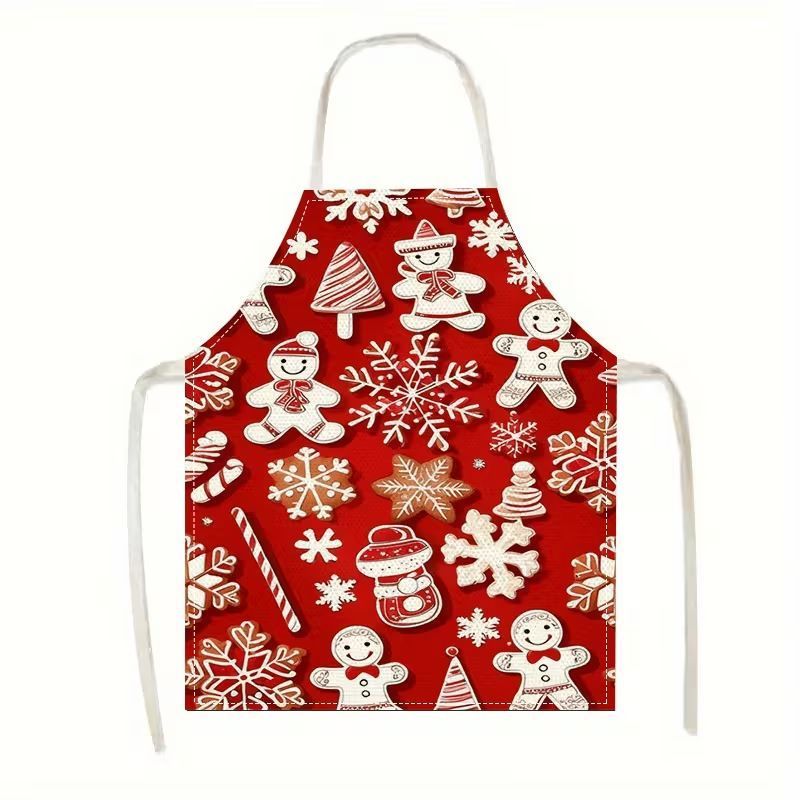 Festive Christmas & Halloween Apron, 56x45 cm Flannel, soft and warm, standard fit, multiple pockets to hold utensils and napkins.