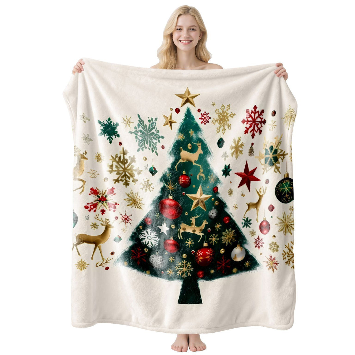 Christmas & Halloween Themed Flannel Small Blanket, Cozy Indoor Rest Air‑Condition Throw Cover, Nice Holiday Gifting Option, Style FLR‑111, Size M, 100x150cm