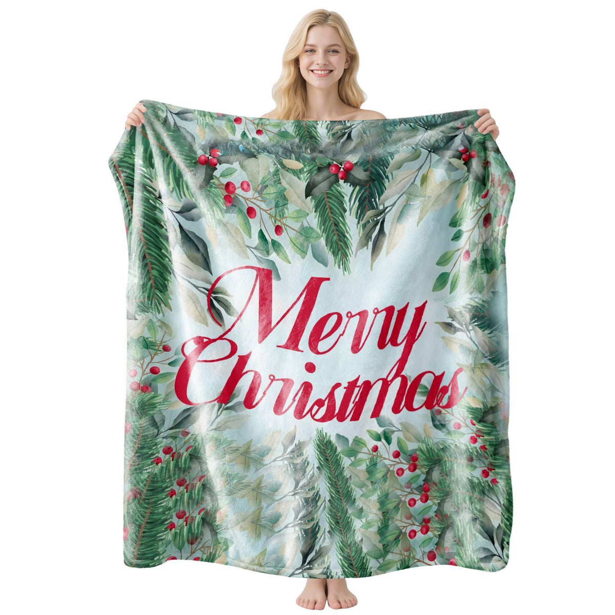 Christmas & Halloween Flannel Air‑Conditioning Blanket, Lightweight Small Throw Blanket, Sweet Holiday Gift For Sofa Bedroom, Style FLR‑44, Size XS, 75x100cm