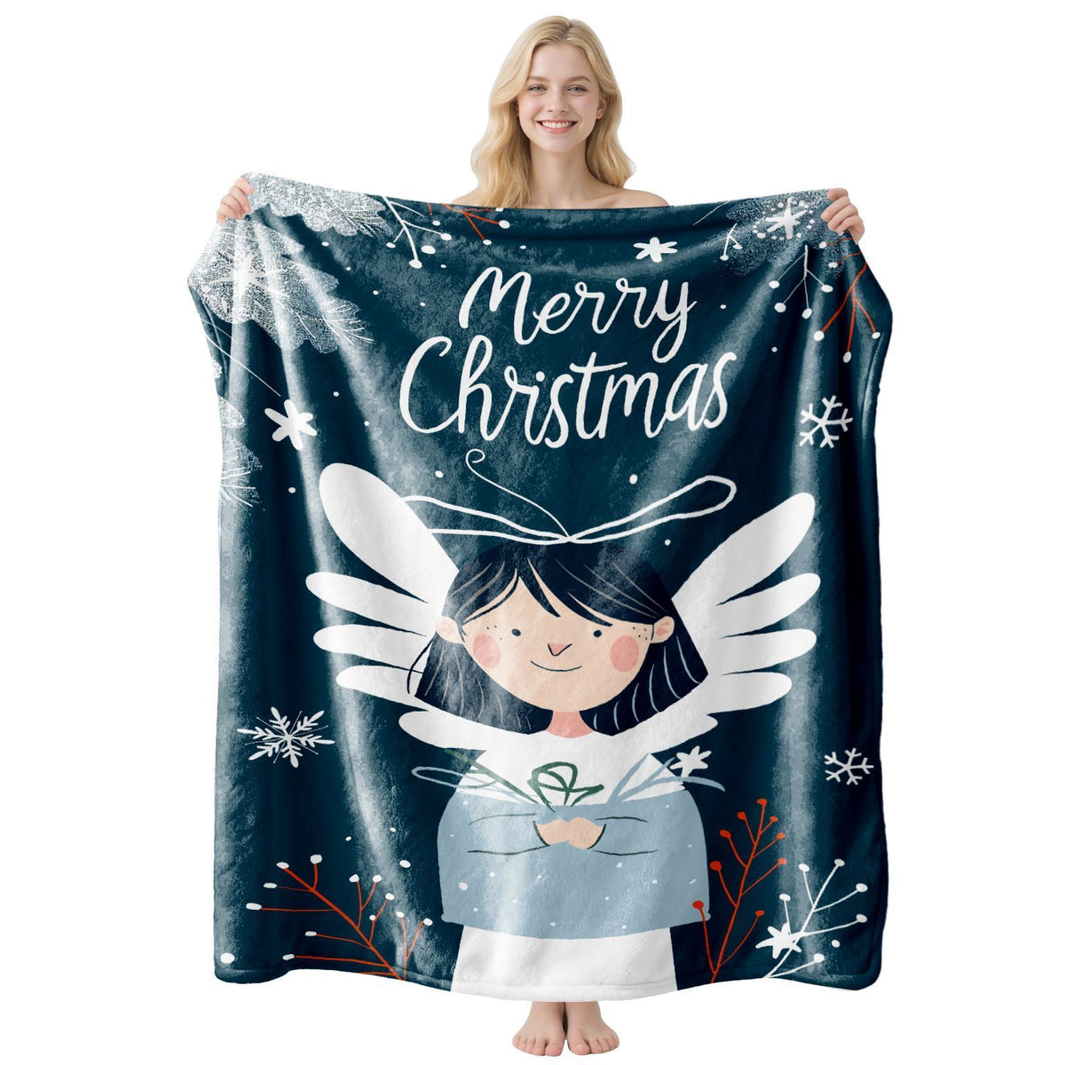 Soft Household Flannel Throw, Christmas & Halloween Decorative Nap Cover, Wonderful Holiday Gifting Option For Couch Bed, Style FLR‑104, Size L, 130x150cm
