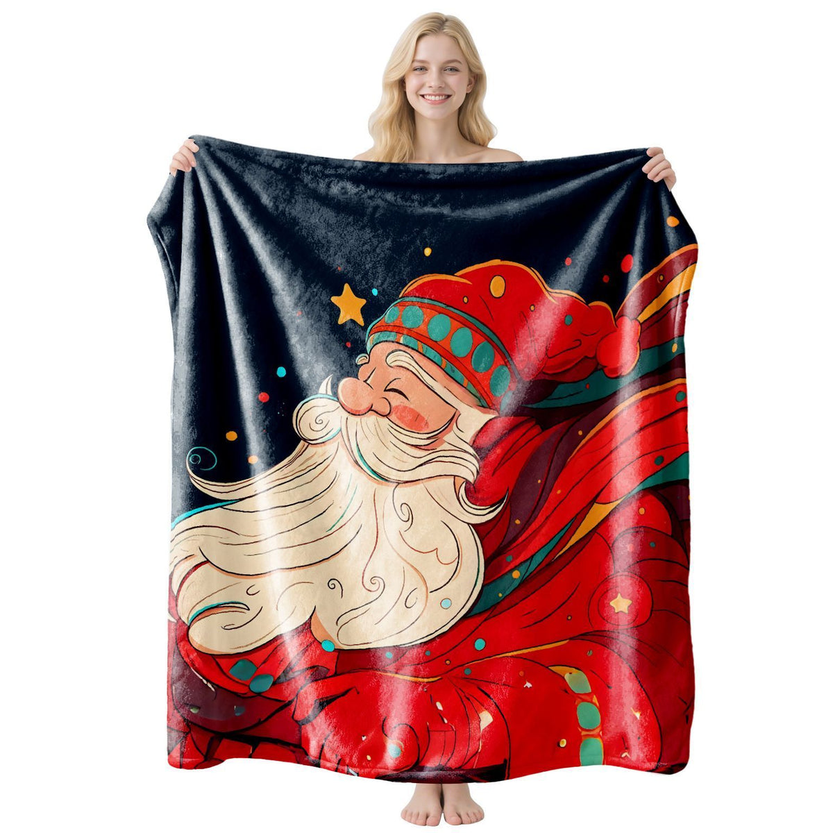 Home Comfort Flannel Throw Blanket, Christmas & Halloween Air‑Condition Blanket, Lovely Gift For Daily Nap Time, Style FLR‑119, Size M, 100x150cm