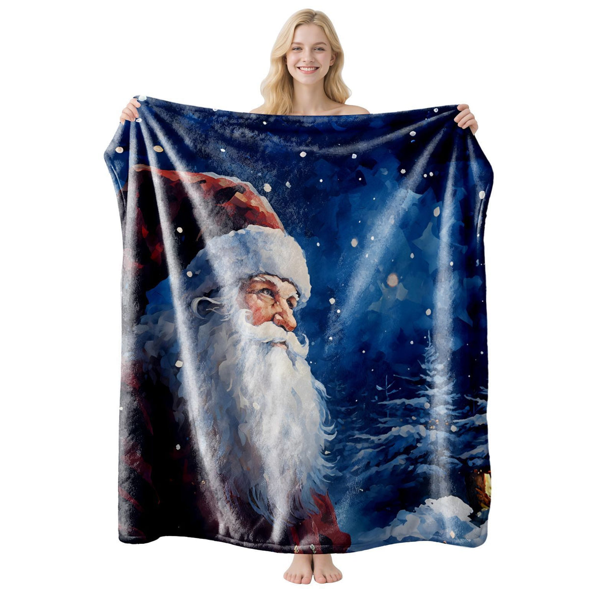 Snuggly Indoor Flannel Blanket, Christmas & Halloween Air‑Condition Throw, Nice Gifting Selection For Household Daily Use, Style FLR‑121, Size M, 100x150cm