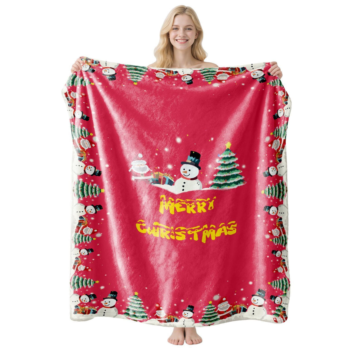 Comfort Flannel Holiday Throw Blanket, Christmas & Halloween Soft Air‑Condition Blanket, Thoughtful Present For Living Room Sofa, Style FLR‑184, Size S, 100x130cm