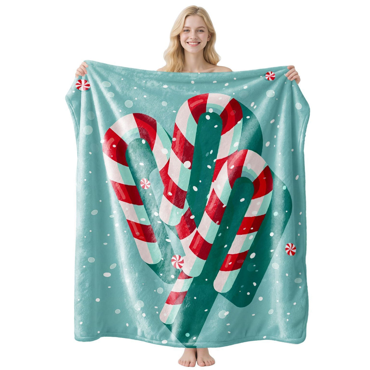 Soft‑Touch Indoor Flannel Blanket, Christmas & Halloween Air‑Condition Throw, Nice Gifting Selection For Daily Household Use, Style FLR‑187, Size M, 100x150cm