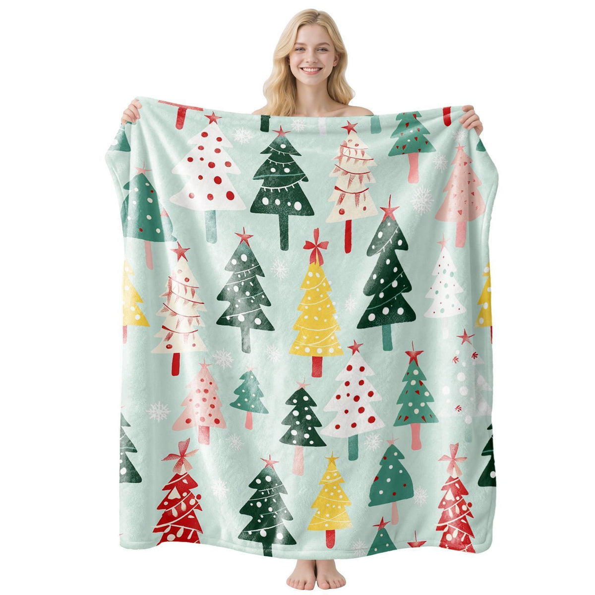 Cozy Indoor Flannel Throw Blanket, Christmas & Halloween Air‑Condition Cover, Lovely Gift For Nap And Leisure Time, Style FLR‑191, Size M, 100x150cm