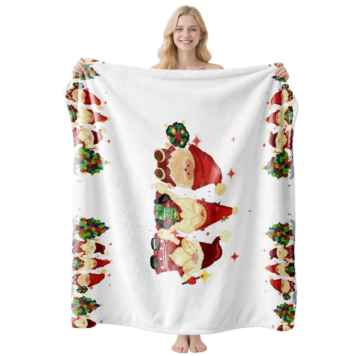 Plush Household Flannel Throw, Christmas & Halloween Decorative Nap Cover, Wonderful Holiday Gifting Option For Sofa Bed Application, Style FLR‑199, Size L, 130x150cm