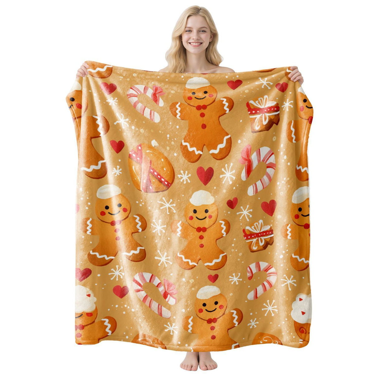 Festive Motif Flannel Throw Blanket, Christmas & Halloween Air‑Conditioning Cover, Delightful Present For Multiple Home Living Scenes, Style FLR‑209, Size XS, 75x100cm