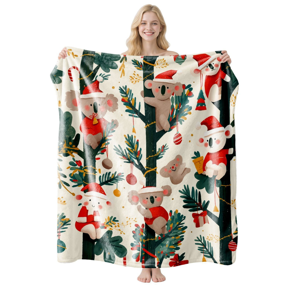 Comfort‑prioritized Flannel Holiday Throw Blanket, Christmas & Halloween Soft Air‑Condition Cover, Thoughtful Present For Home Interior Scene Arrangement, Style FLR‑211, Size S, 100x130cm