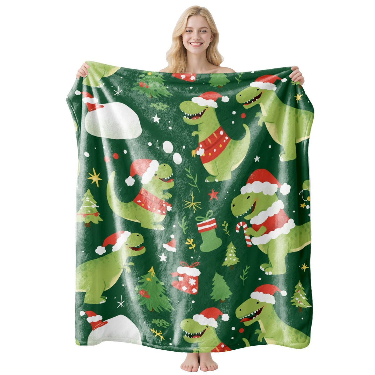 Warm Flexible Flannel Home Throw, Versatile Sofa Bed Cover, Practical Present For Christmas & Halloween Holiday Party And Gift Giving, Style FLR‑215, Size XL, 150x200cm