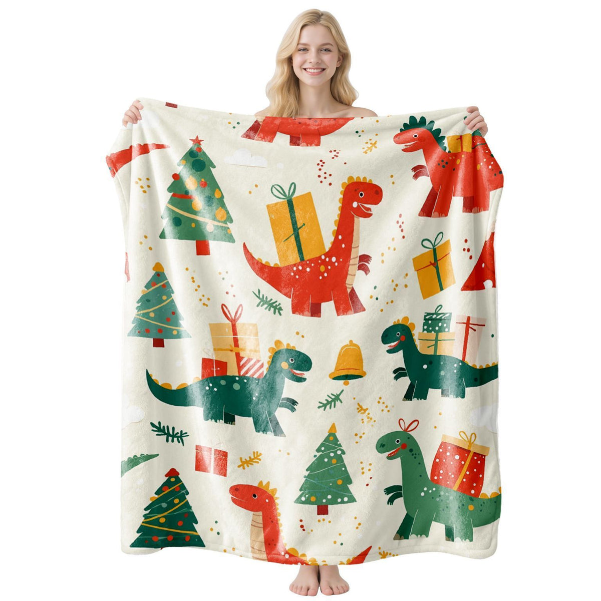 Christmas & Halloween Flannel Throw Blanket, Relaxing Indoor Lounge Throw, Thoughtful Holiday Gift For Close Pals And Household Members, Style FLR‑217, Size S, 100x130cm