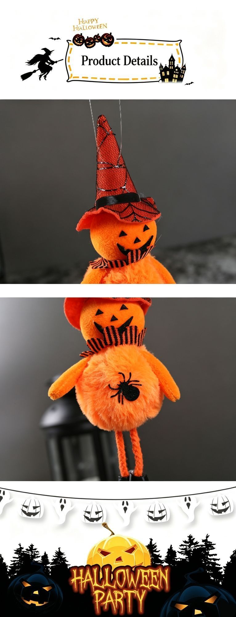 Round Belly Ghost Figure Halloween Hanging Ornament, Whimsical Spooky Pendant for Haunted House Atmosphere Building, Applied in Halloween Gathering and Christmas Funny Themed Decor