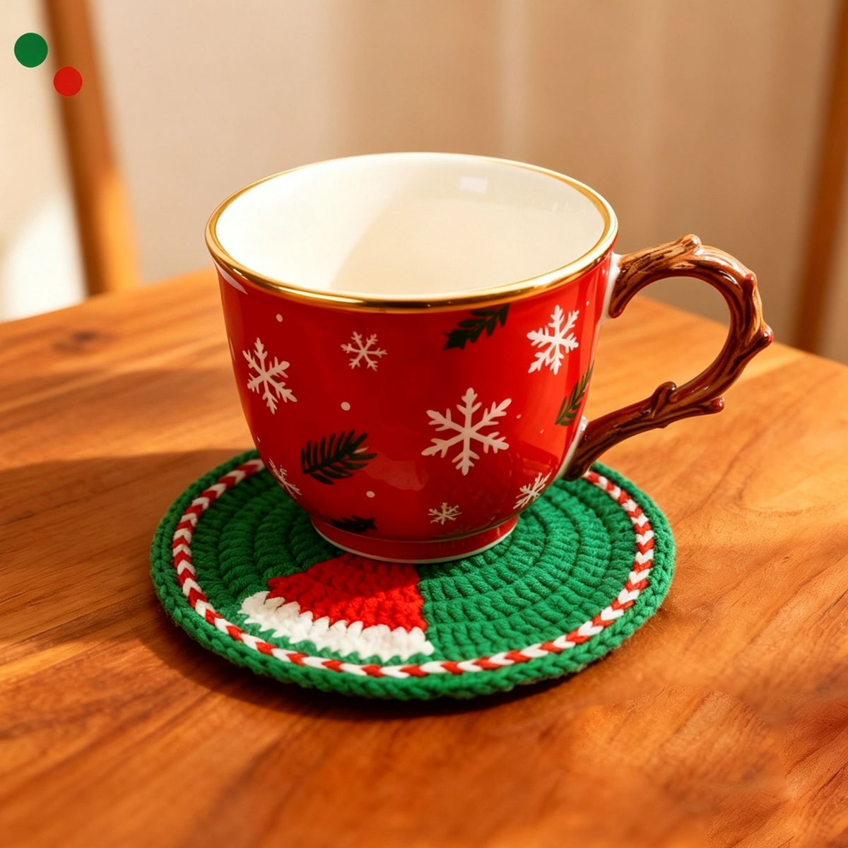 3D Snowman Shaped Cup Mats Set of 2, Christmas & Halloween Indoor Table Decoration, Premium Holiday Favor Gift, Waterproof Heatproof Dining Table Pad