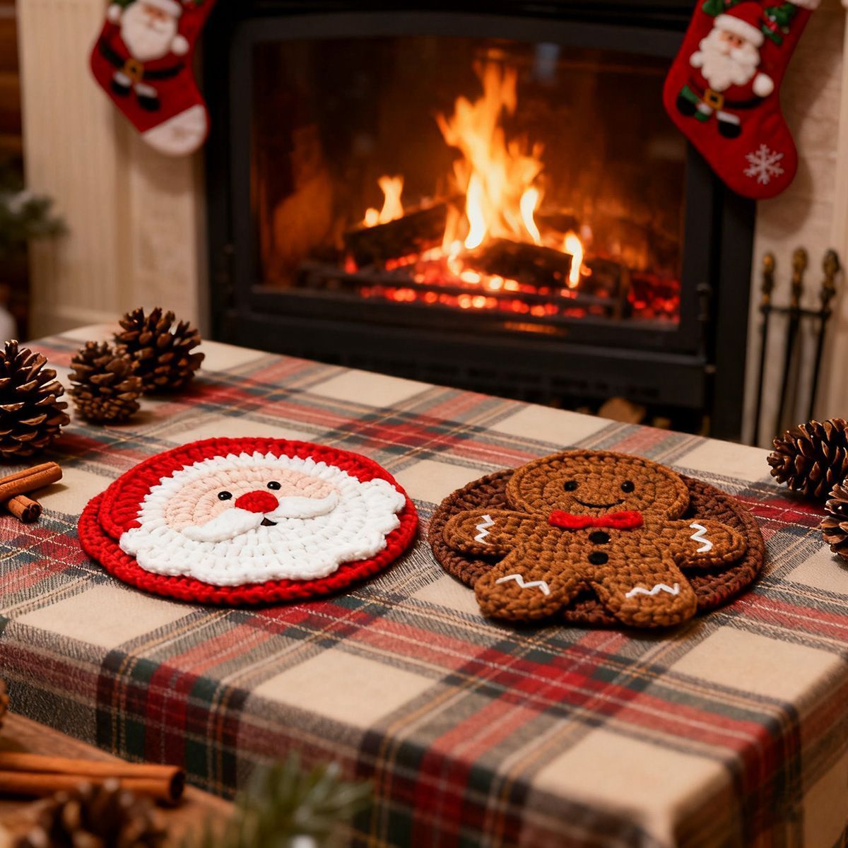 3D Snowman Shaped Cup Mats Set of 2, Christmas & Halloween Indoor Table Decoration, Premium Holiday Favor Gift, Waterproof Heatproof Dining Table Pad