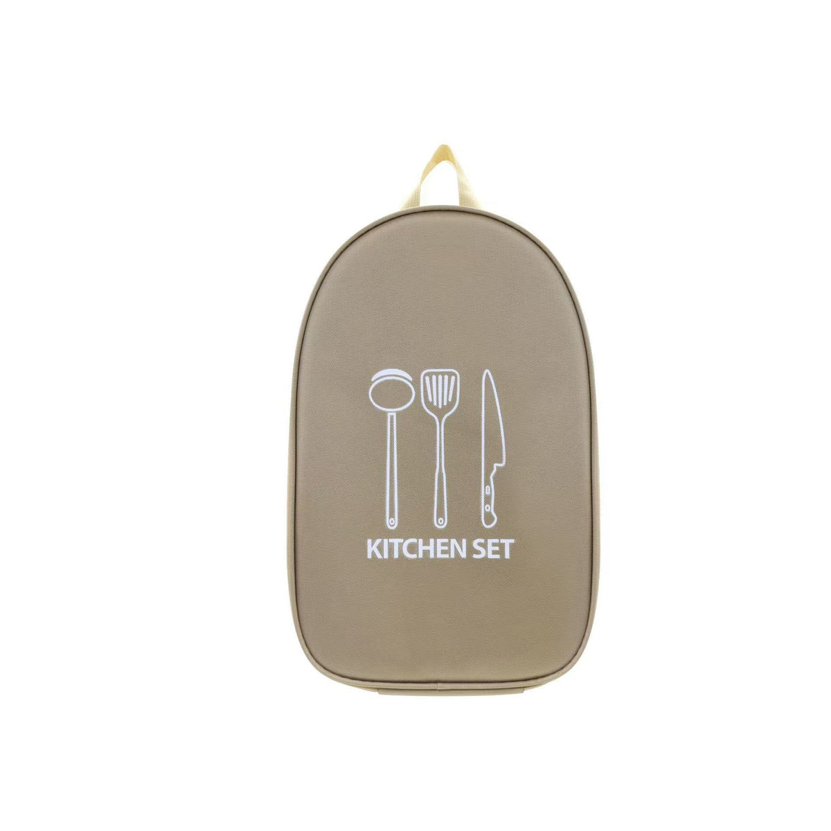 Portable Camping Tool Storage Pouch Made of Oxford Cloth, Christmas & Halloween Outdoor Trip Accessory, Multifunctional Picnic Sundries Organizer Bag, Khaki, Cooking Utensils Not Included