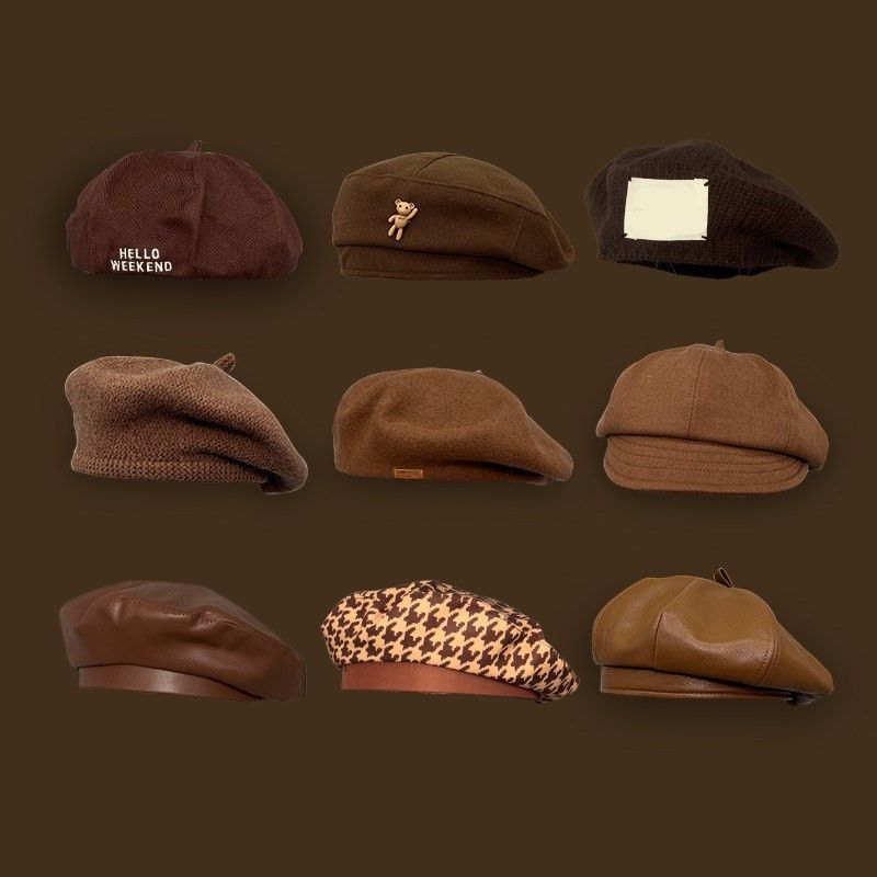 Button Detail Retro Beret, Adjustable 56‑58cm, Christmas & Halloween Party Costume Head Accessory, Elegant Vintage Painter Hat, Women Holiday Gifting Option
