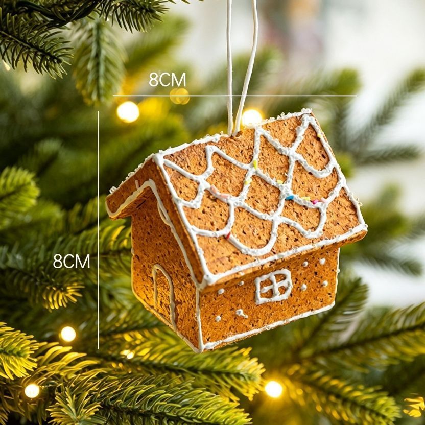 Foam Gingerbread House Hanging Decor, Christmas & Halloween Window & Door Accessory, Christmas Tree Ornament, Thoughtful Holiday Gift for Home Styling