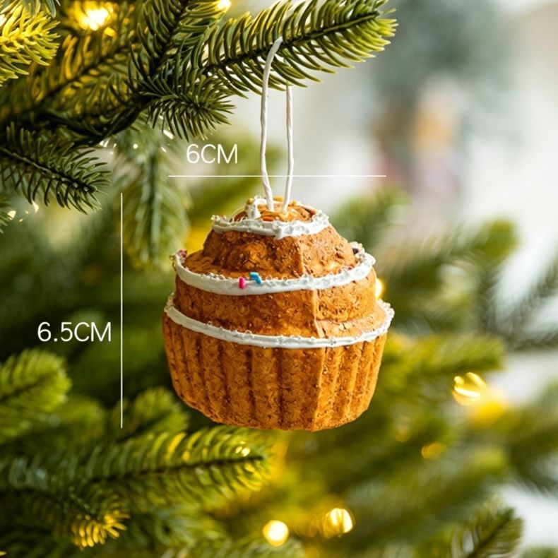 Foam Gingerbread Cake Hanging Decoration, Christmas & Halloween Indoor Scene Ornament, Xmas Tree Pendant, Exquisite Holiday Gift for Home Decor Lovers