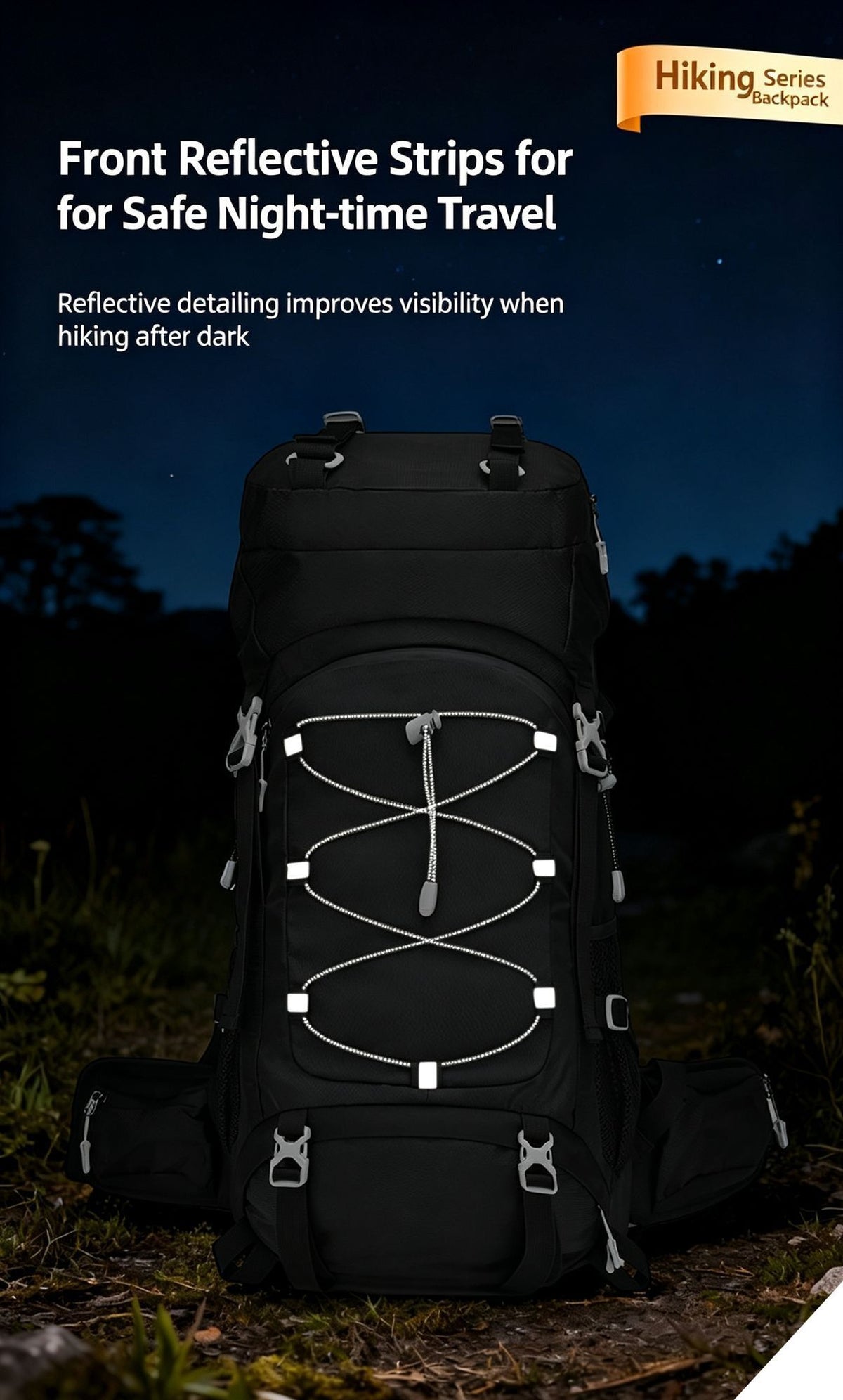 Multi‑Purpose Camping Hiking Backpack 60L Deep Olive Green,Nylon Daypack Equipped with Rain Cover,Sturdy Pack for Trekking & Outdoor Journey,Christmas Halloween Practical Travel Gift