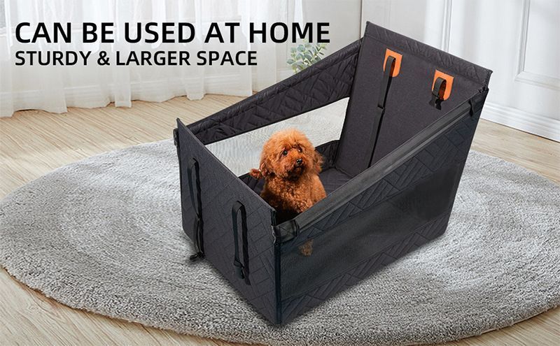 Back Single Seat Pet Car Basket Mat, Hardened Base & Ventilated Mesh Design, Waterproof Stain Proof Dog Seat Cover, Grey Small Size, Christmas Halloween Practical Pet Gift