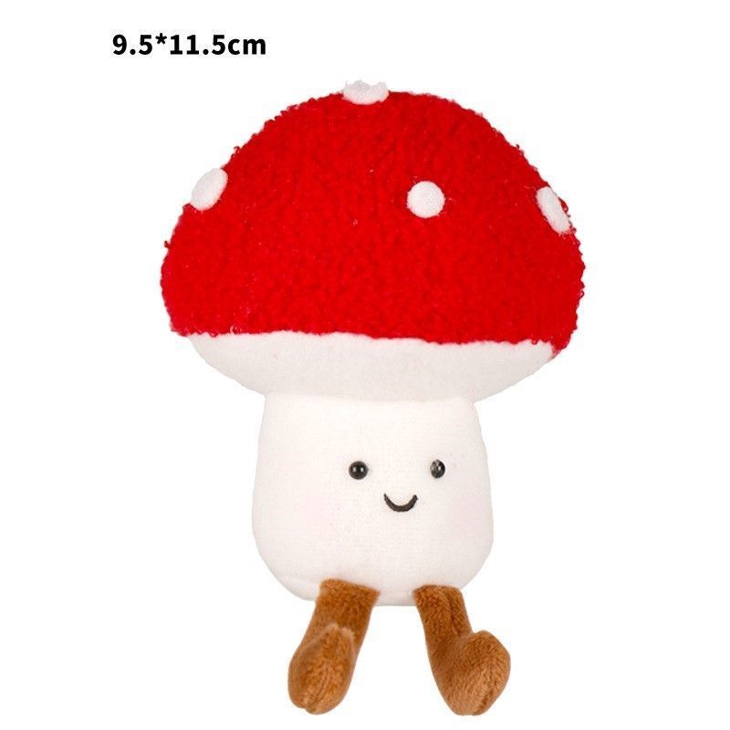 Cute Christmas Mushroom Plush Doll Pendant Cartoon Festive Ornament Decor Gift Ideal Christmas Gift