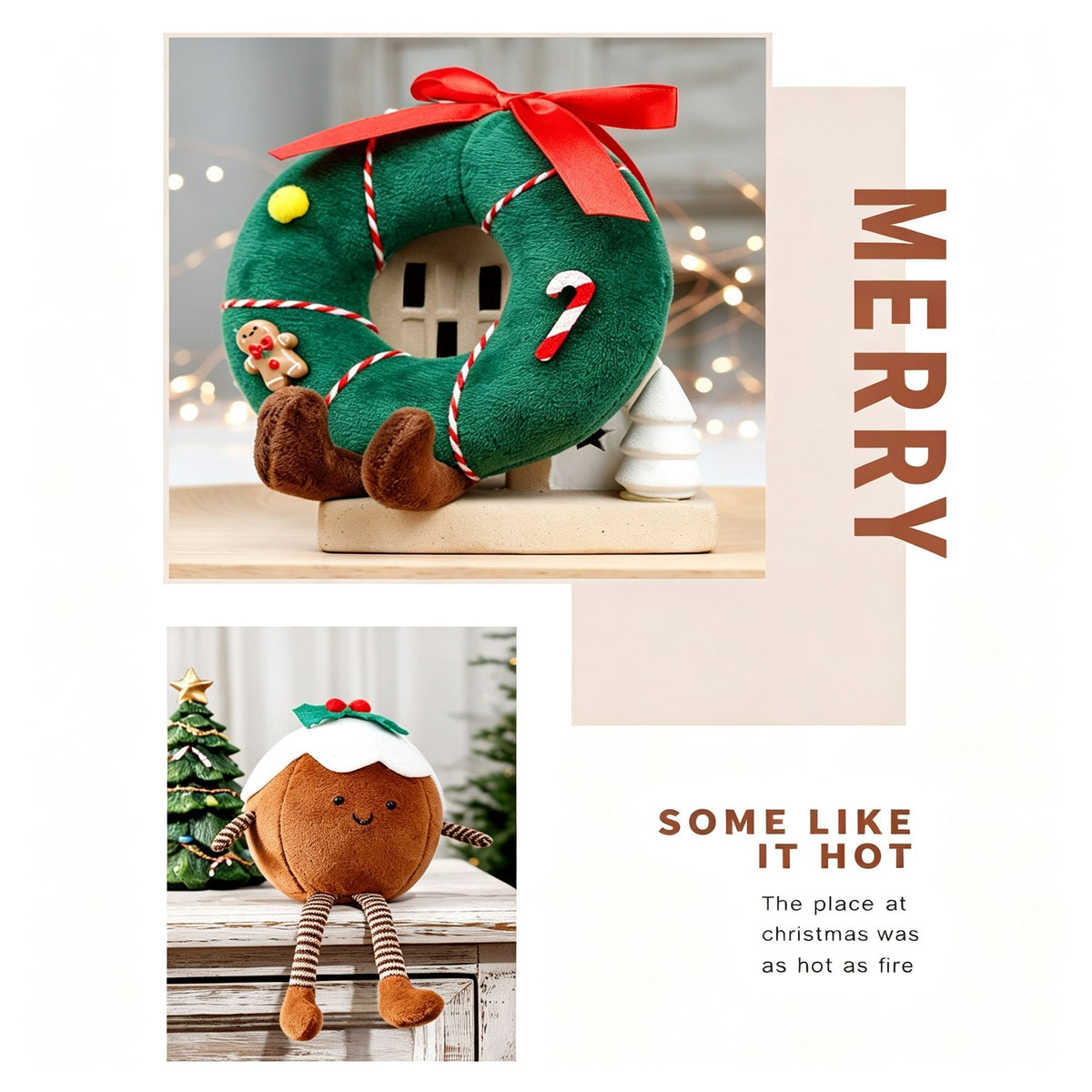 Cute Christmas Mushroom Plush Doll Pendant Cartoon Festive Ornament Decor Gift Ideal Christmas Gift
