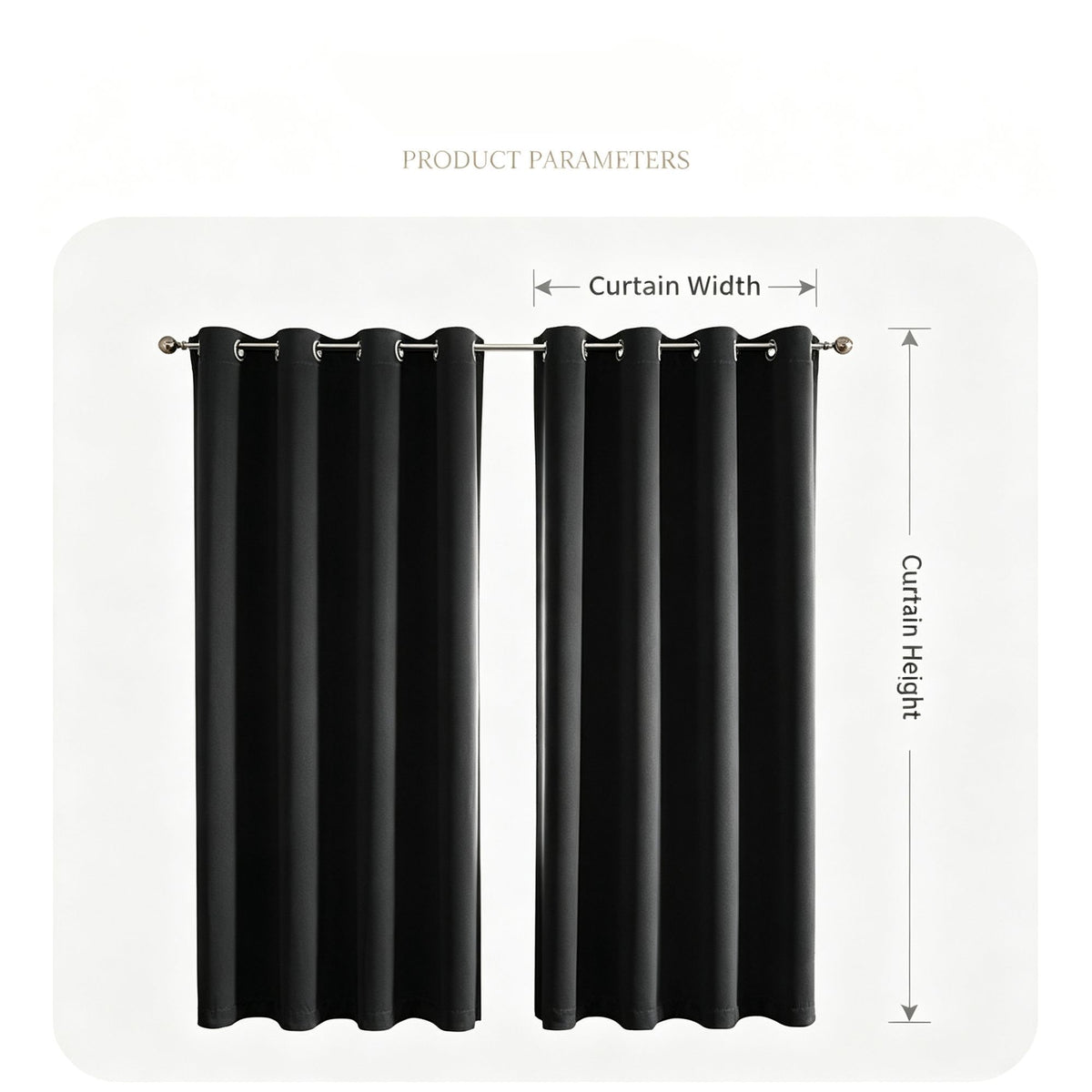 White | Approx. 39x98 Inch Single Panel | 657g Per Panel | 210GSM Full Blackout Curtains, Grommet Top 2 Panels, Light Tall Window Drapes for High Ceiling Small Room, Suitable for Christmas Gifting