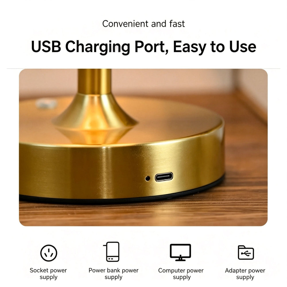 5200mAh Gold D1 Retractable Fabric Lamp | Christmas Premium Decor Gift