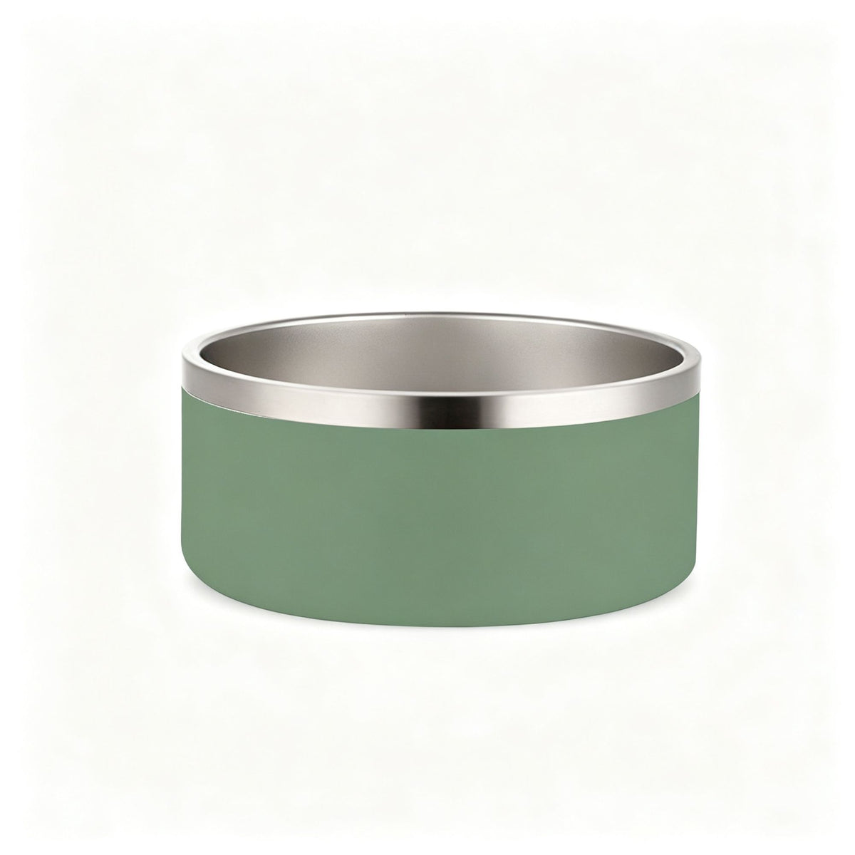 64oz 304 Stainless Steel Cat Dog Bowl | Double Thickened Pet Food Bowl | Non-Slip Base | Green | for Large Dogs & Multi-Cat | Christmas Natural Large Bowl