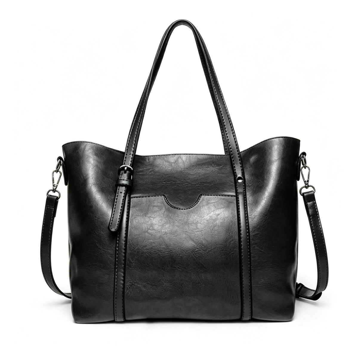 Black | Classic All-Match Women's Handbag | Christmas Daily Essential Gift | Large Capacity Faux Leather Shoulder Crossbody Tote
